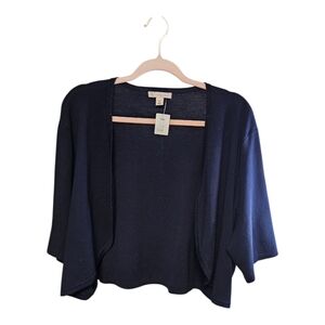 Cato Midnight Blue Open Front shrug